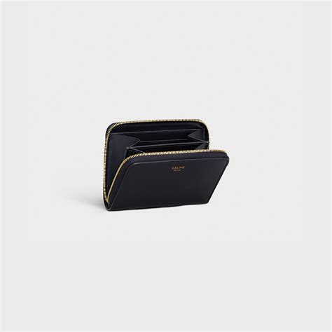 celine compact wallet in grained calfskin|WALLETS WOMEN .